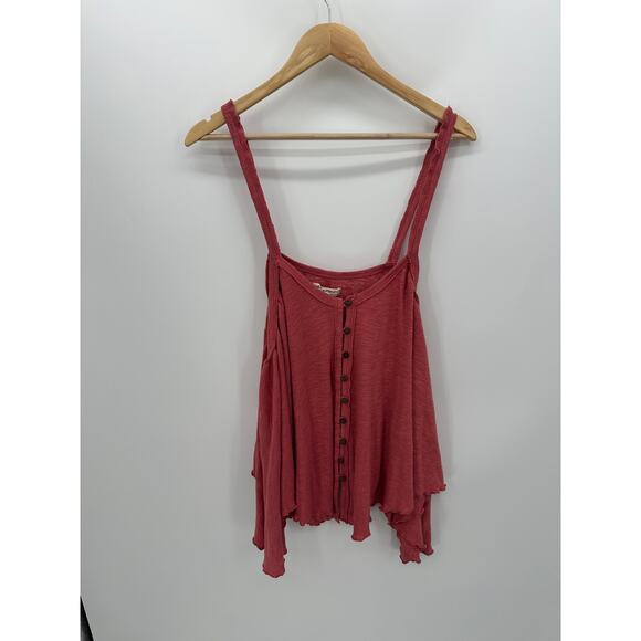 Free People Dream Weaver Tank Top Women XL NWOT Oversized Boho Lagenlook - Picture 1 of 10